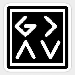 God is greater than highs and lows Sticker